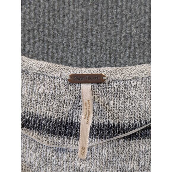 Free People Sweater Womens XS Oversized Tunic Pullover Striped Casual Minimalist - Picture 3 of 11